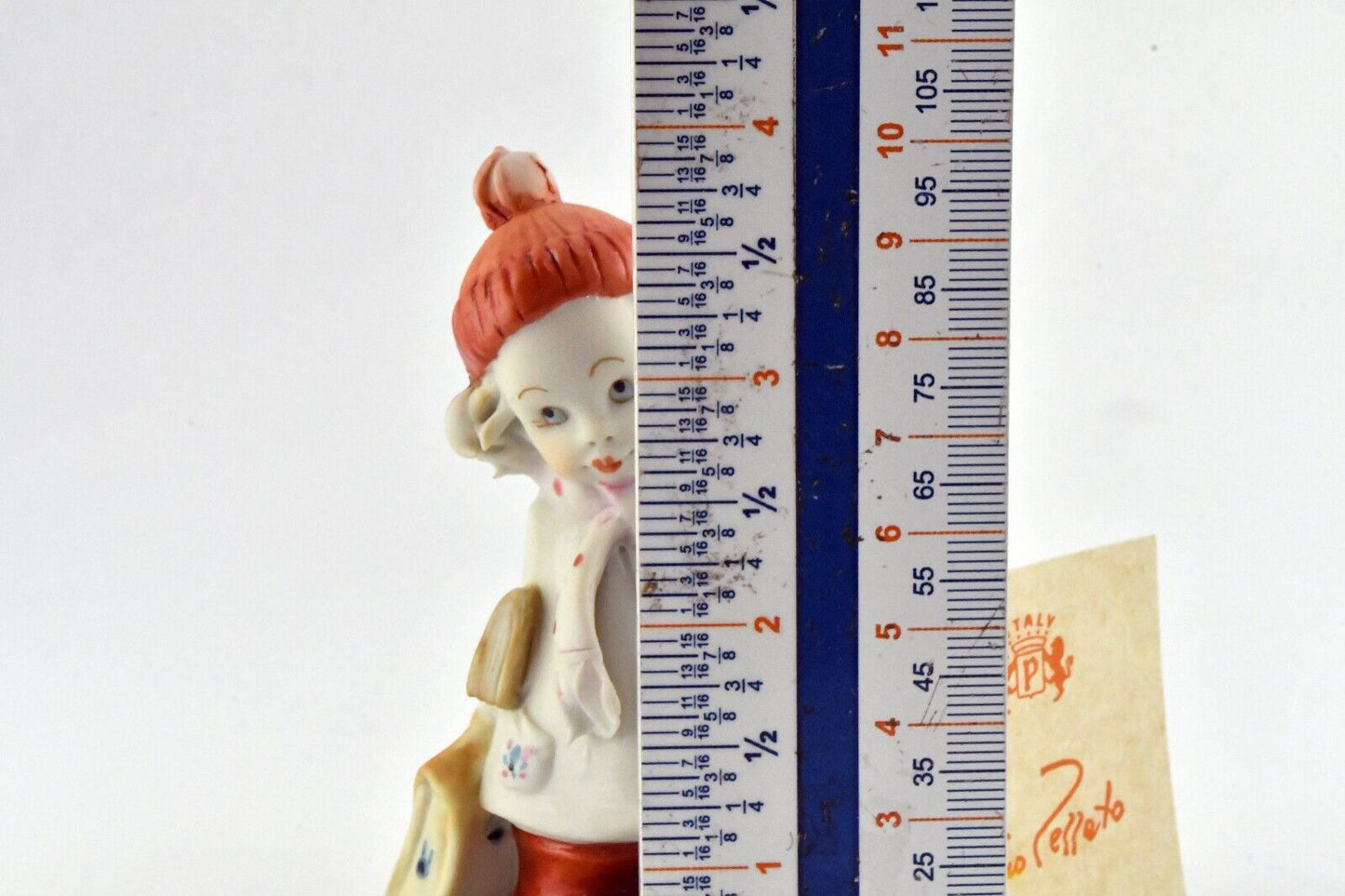 Original Capodimonte G. Pezzato School Girl Porcelain 4" Italy