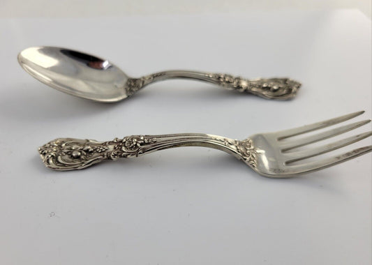 Francis I by Reed & Barton Old Mark Sterling Silver 2Pc Baby Set 1.3oz.