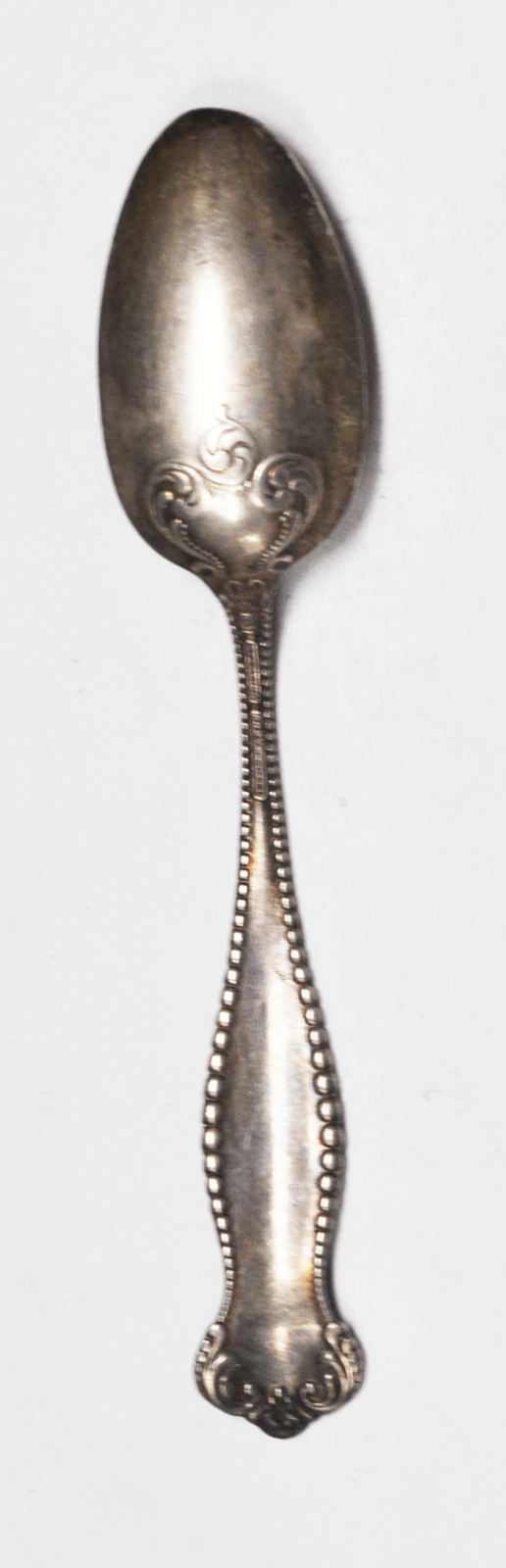Antique Sterling Silver Towle Canterbury Teaspoon 5-5/8" Beaded Edge Spoon