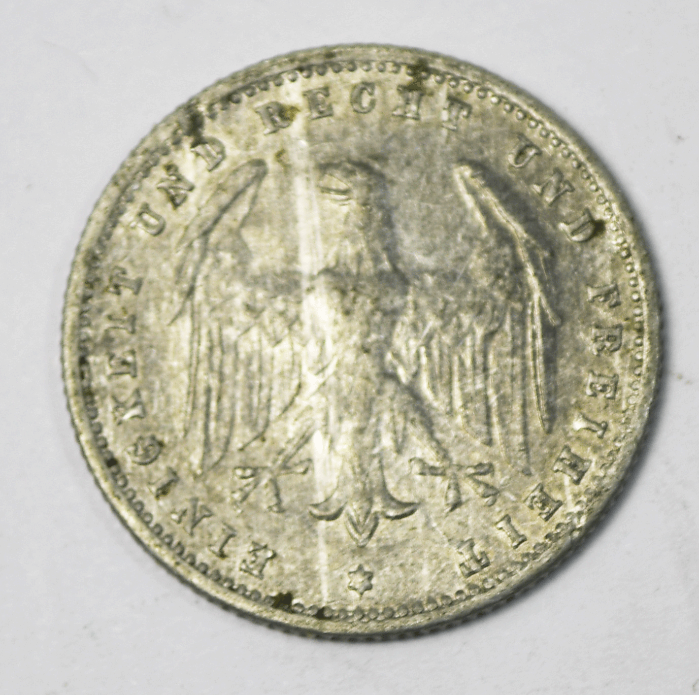 1923 F Germany Weimar Republic 200 Mark Aluminum Coin KM# 35