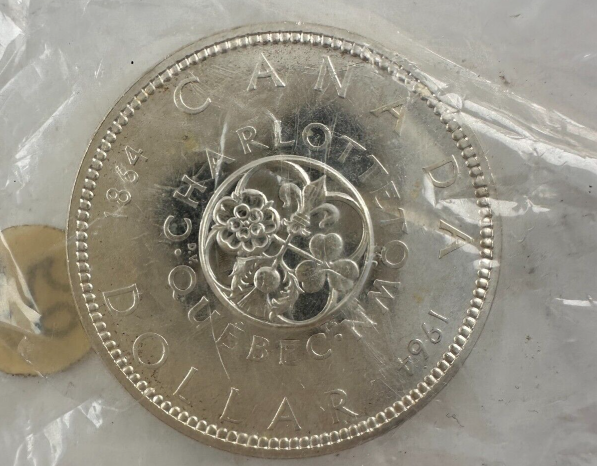 1964 Canada Confederation Dollar 80% Silver- Uncirculated, OGP RCM wrapping