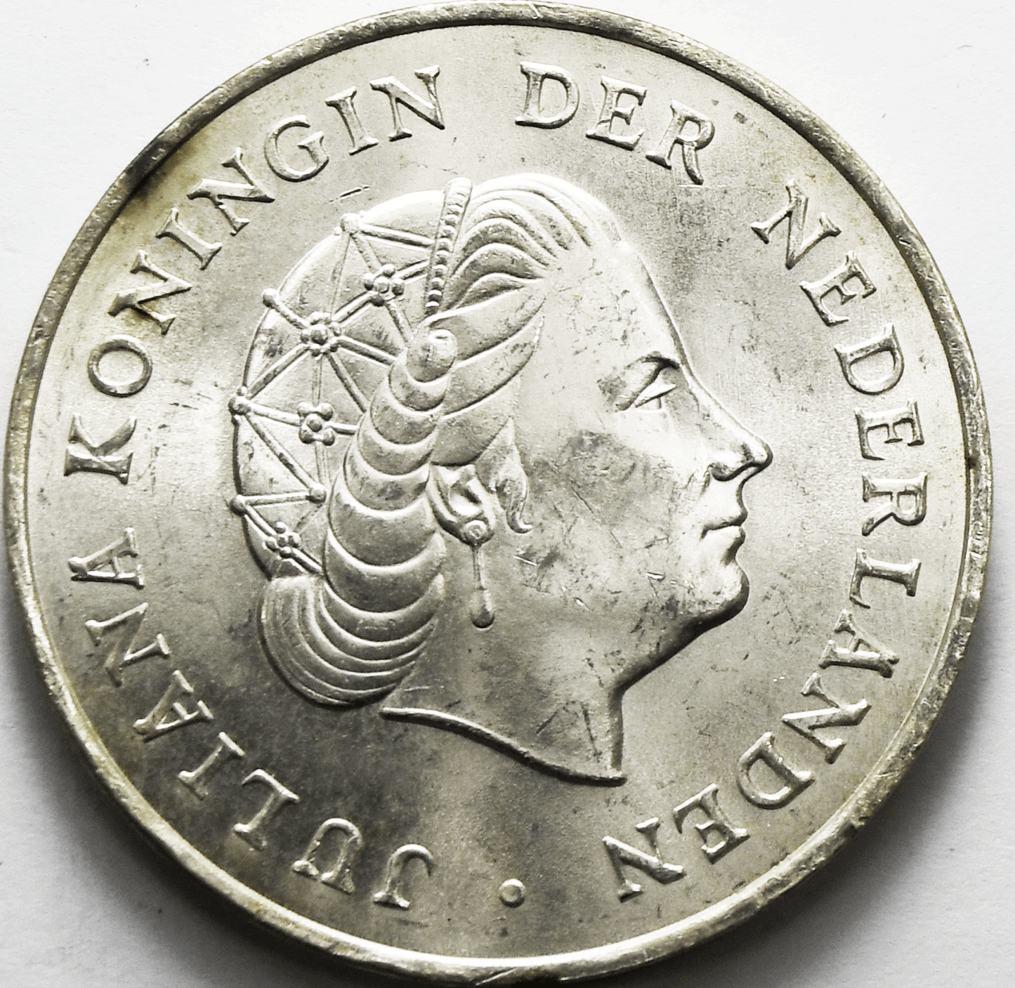 1964 Netherlands 2-1/2 Gulden Silver Coin KM# 7