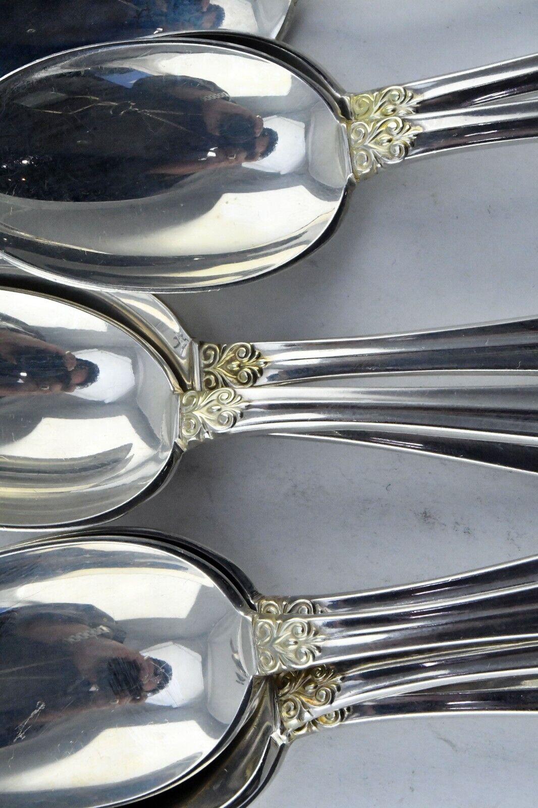 14pc. Hispana-Sovereign "Gold" by Gorham Sterling Desser Teaspoons 17.5oz