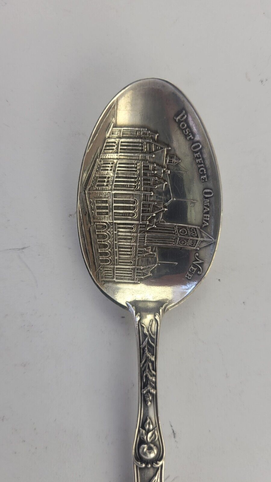 Post Office Omaha Nebraska 5 1/2" Souvenir Spoon Sterling. 63oz. by Watson