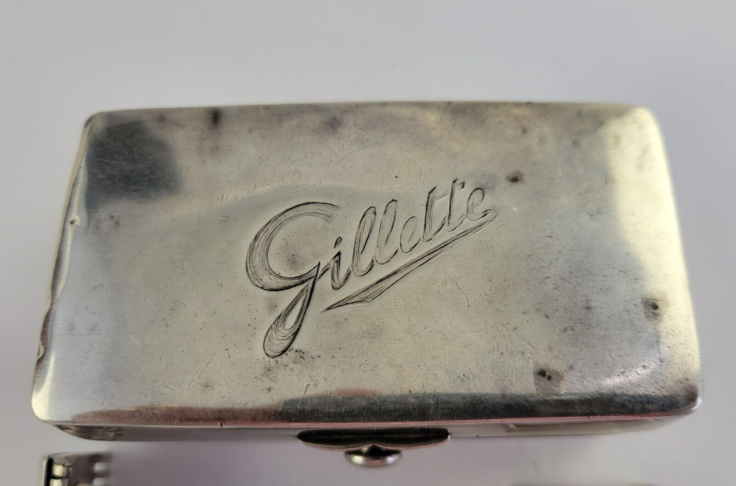 Vintage Gillette Travel Razor Set w/Sterling Case and Extra Razor Holder England