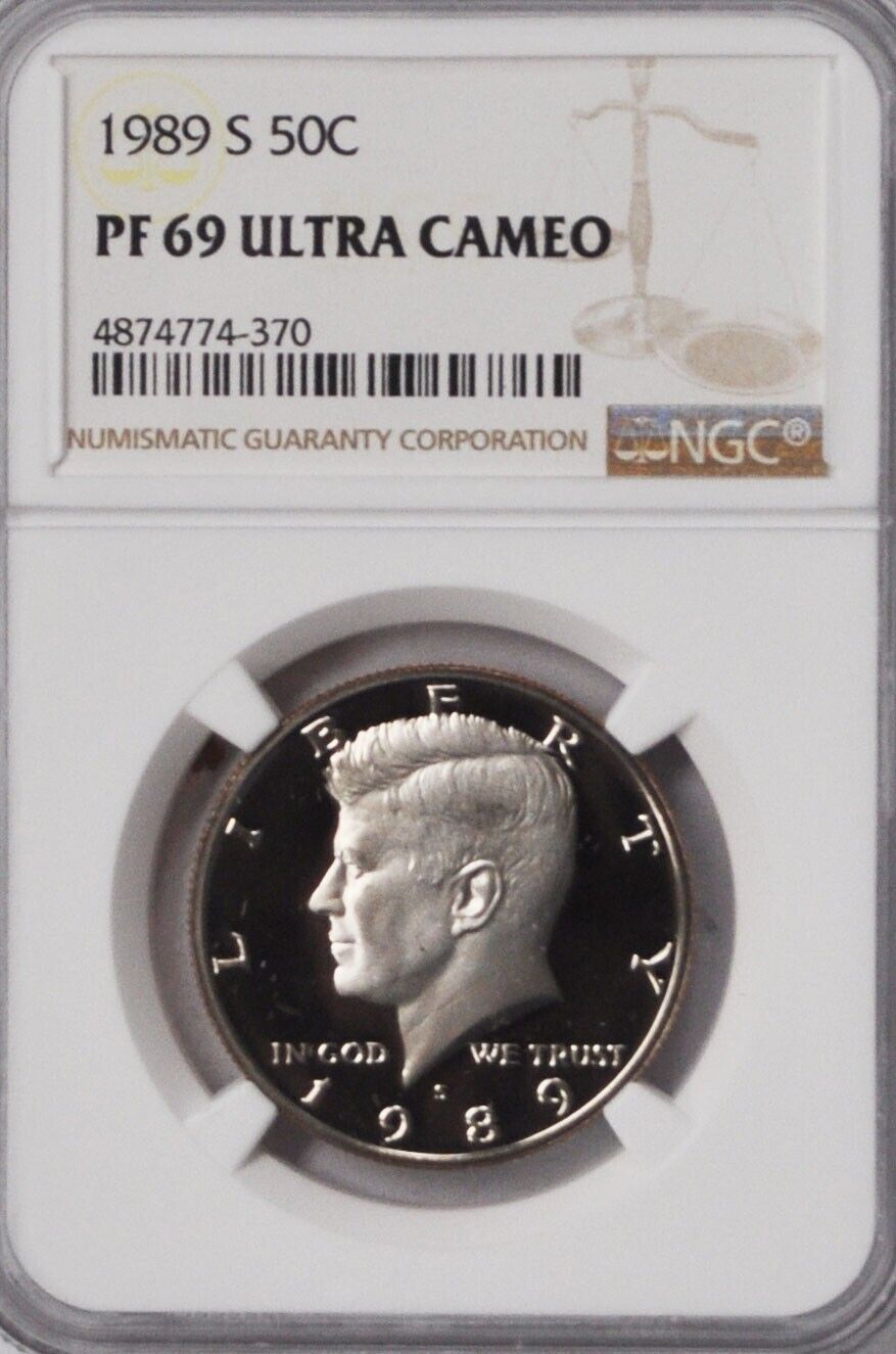 1989 S 50c Kennedy Half Dollar NGC PF69 Ultra Cameo Proof San Francisco