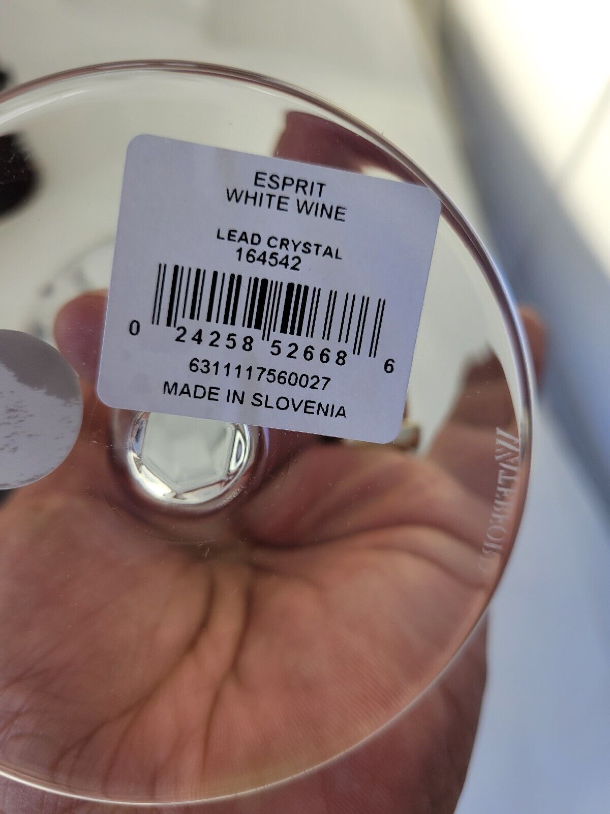 Espirit By Waterford 8 1/4' Balloon White Wine Glass Unused Boxed