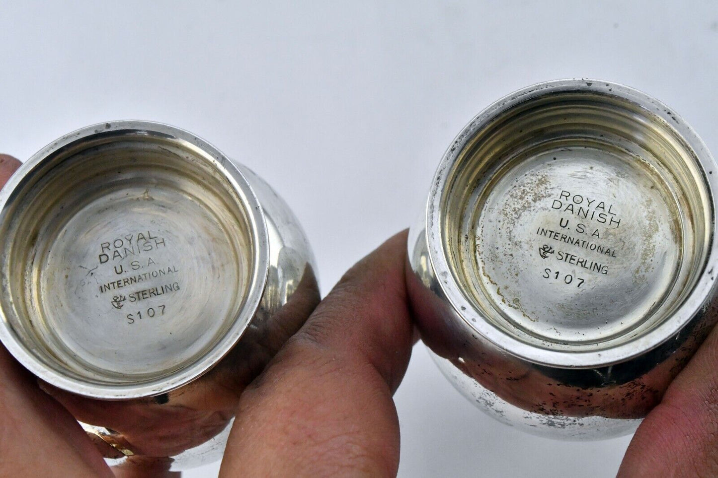 Royal Danish by International Sterling 4 1/2" Salt & Pepper Shakers 4.6 oz.