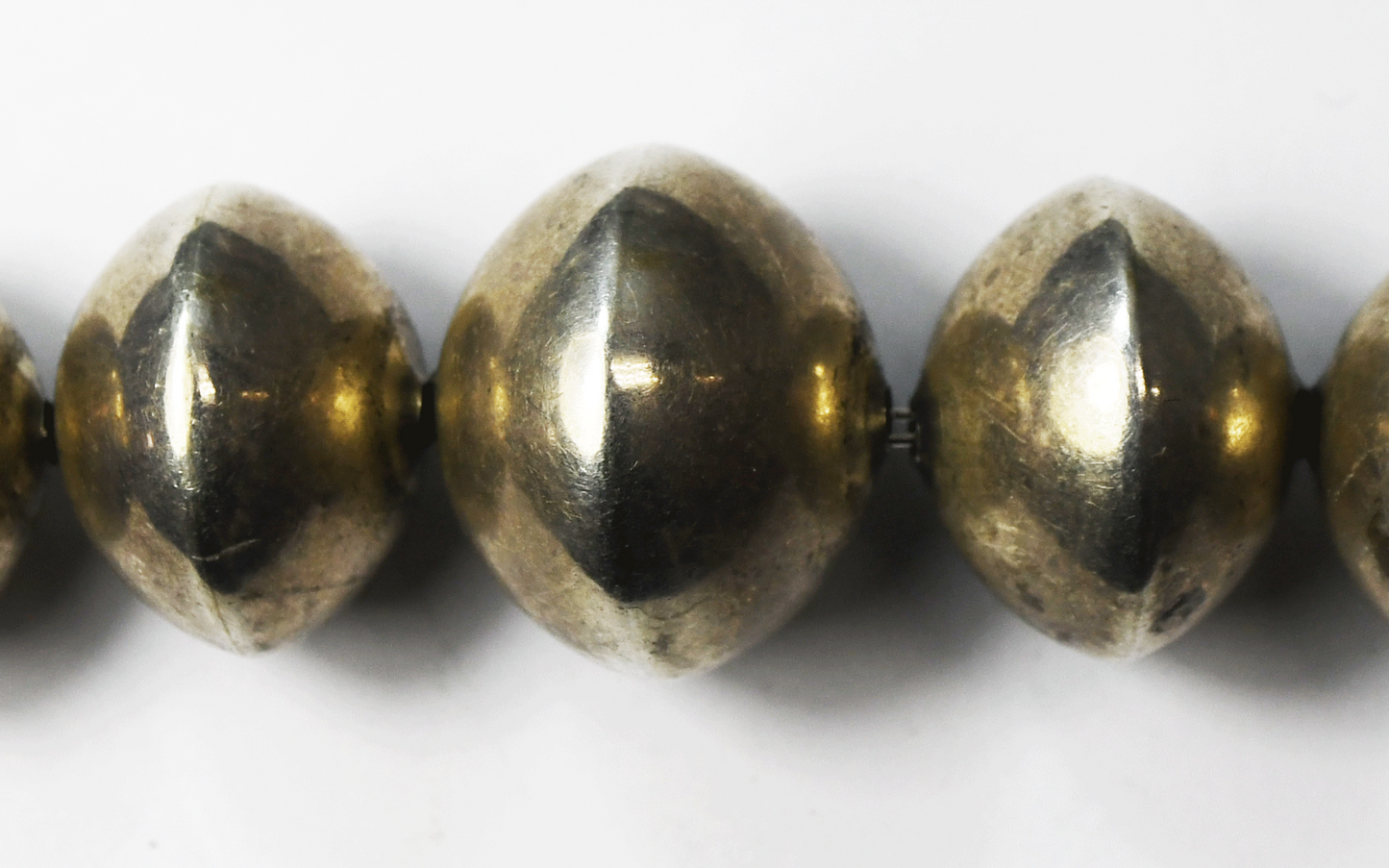 Sterling Silver Handmade Graduated 12-18mm Bead Necklace 29.5"   126g