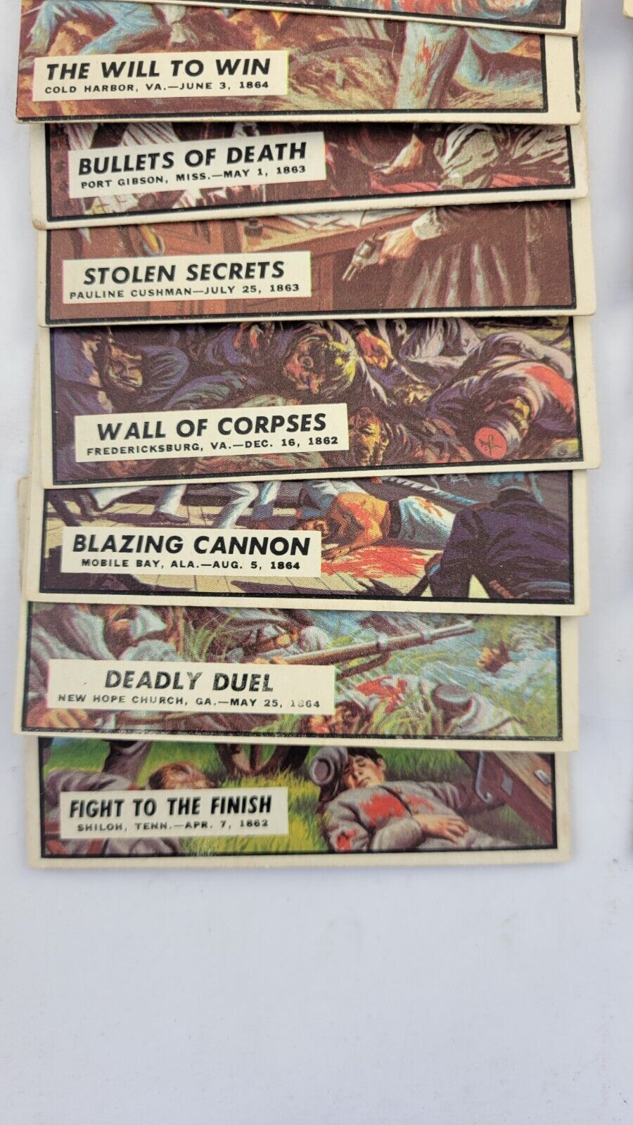 1962 Topps Civil War News Cards Lot Combat 28pc Set