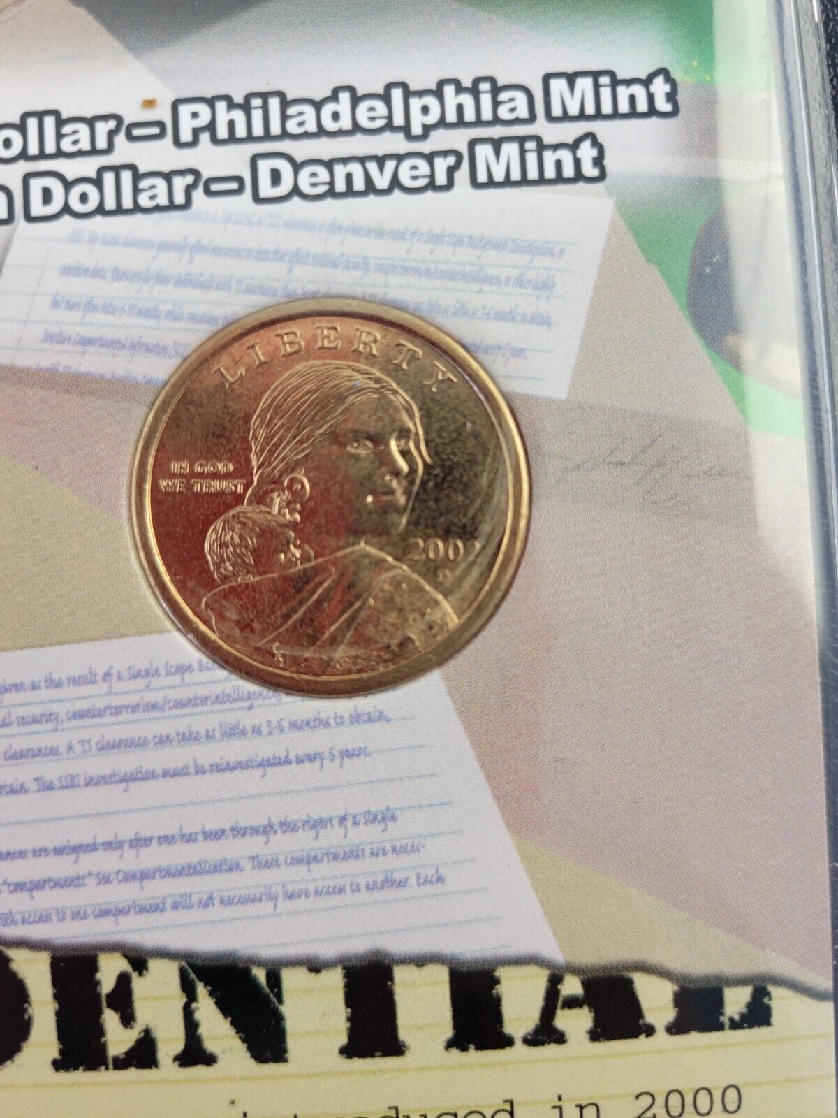 2002 P & D Sacagawea Dollar Set Never Released for Circulation Confidential