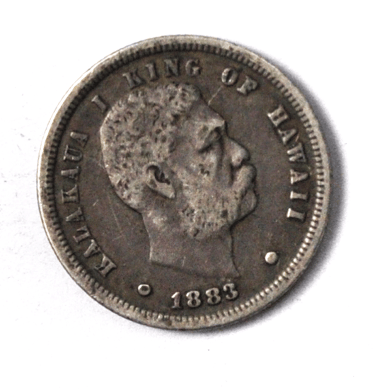 1883 10c Hawaii Ten Cents Silver Dime Rare