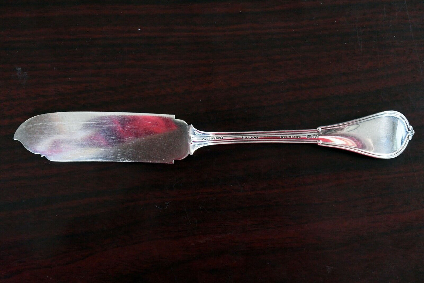 Cottage by Gorham Sterling Flat Handle Bright Cut Master Butter Spreader 1.33oz.