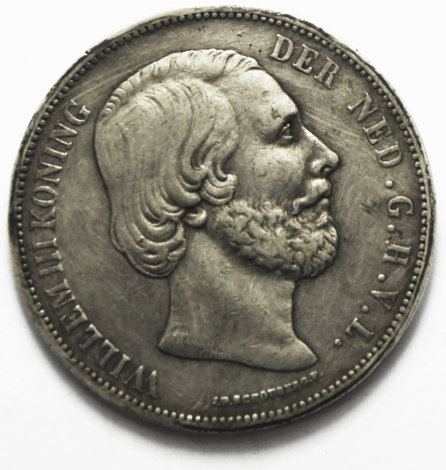 1867 Sword Netherlands 2-1/2 Gulden KM# 82