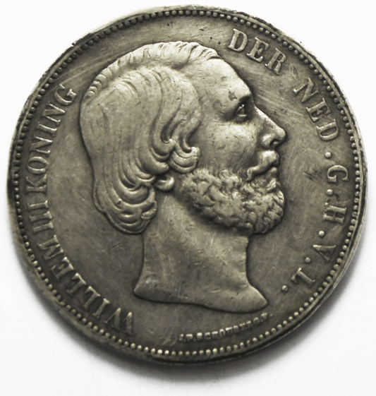 1867 Sword Netherlands 2-1/2 Gulden KM# 82