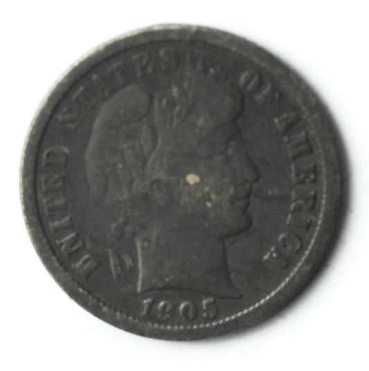 1905 O 10c Barber Silver Ten Cents Dime US New Orleans
