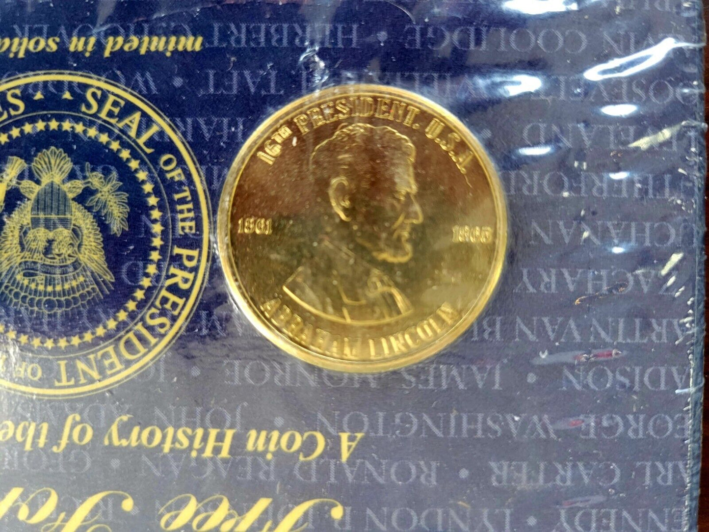 Readers Digest 1997 - Solid Brass Presidential Coins + Book Sealed