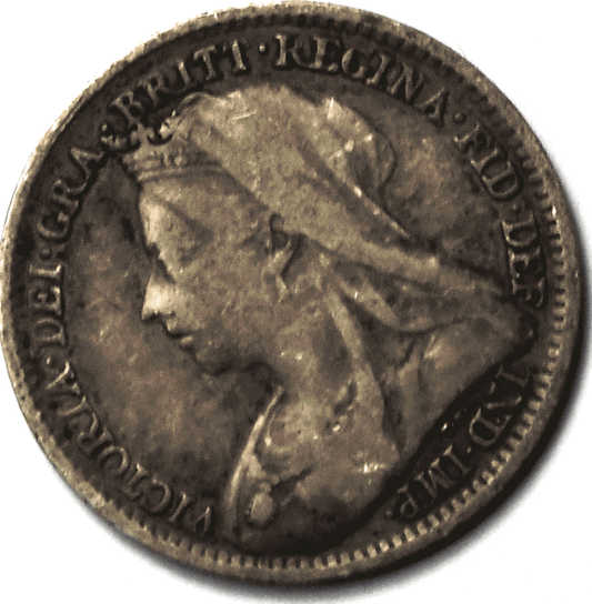 1895 Great Britain 3 Three Pence Silver Coin KM# 777