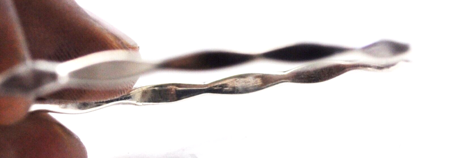 1982 Sterling S&LC London Small Bangle Round Faceted 3.5mm