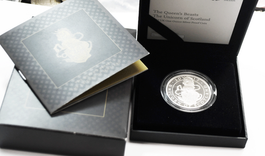 2017 Great Britain Queen's Beasts Unicorn Scotland 1oz Proof Silver Coin #5581