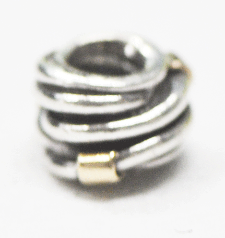 Pandora Sterling Silver 14k Twisted Rope Coiled Charm Bead 790251