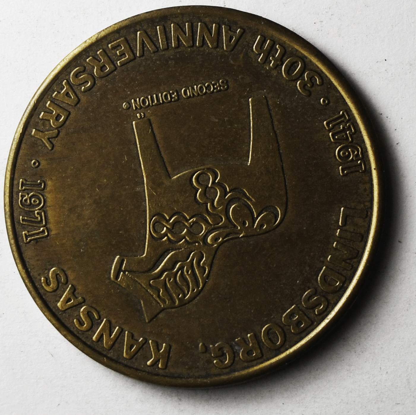 1971 Svensk Hyllningsfest Lindsborg Kansas 30th Anniversary Medal 34mm