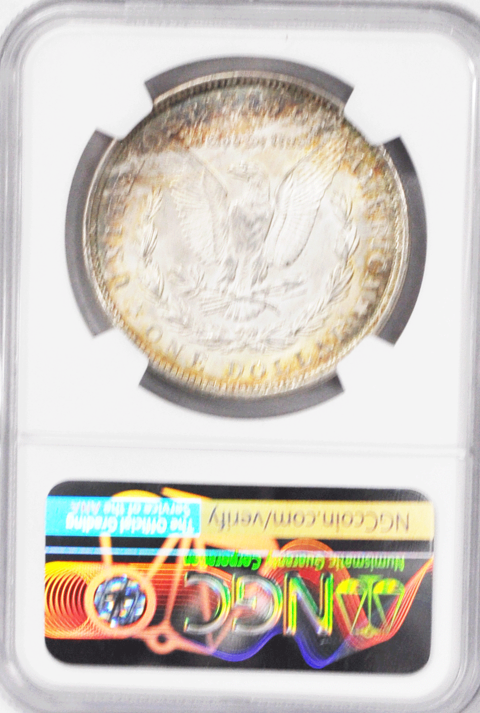 1921 $1 Morgan Silver One Dollar NGC MS64 Philadelphia Rainbow Toned