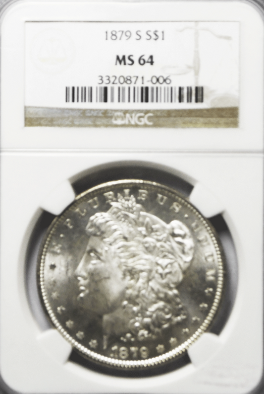 1879 S $1 Morgan Silver Dollar NGC MS64 Rare San Francisco