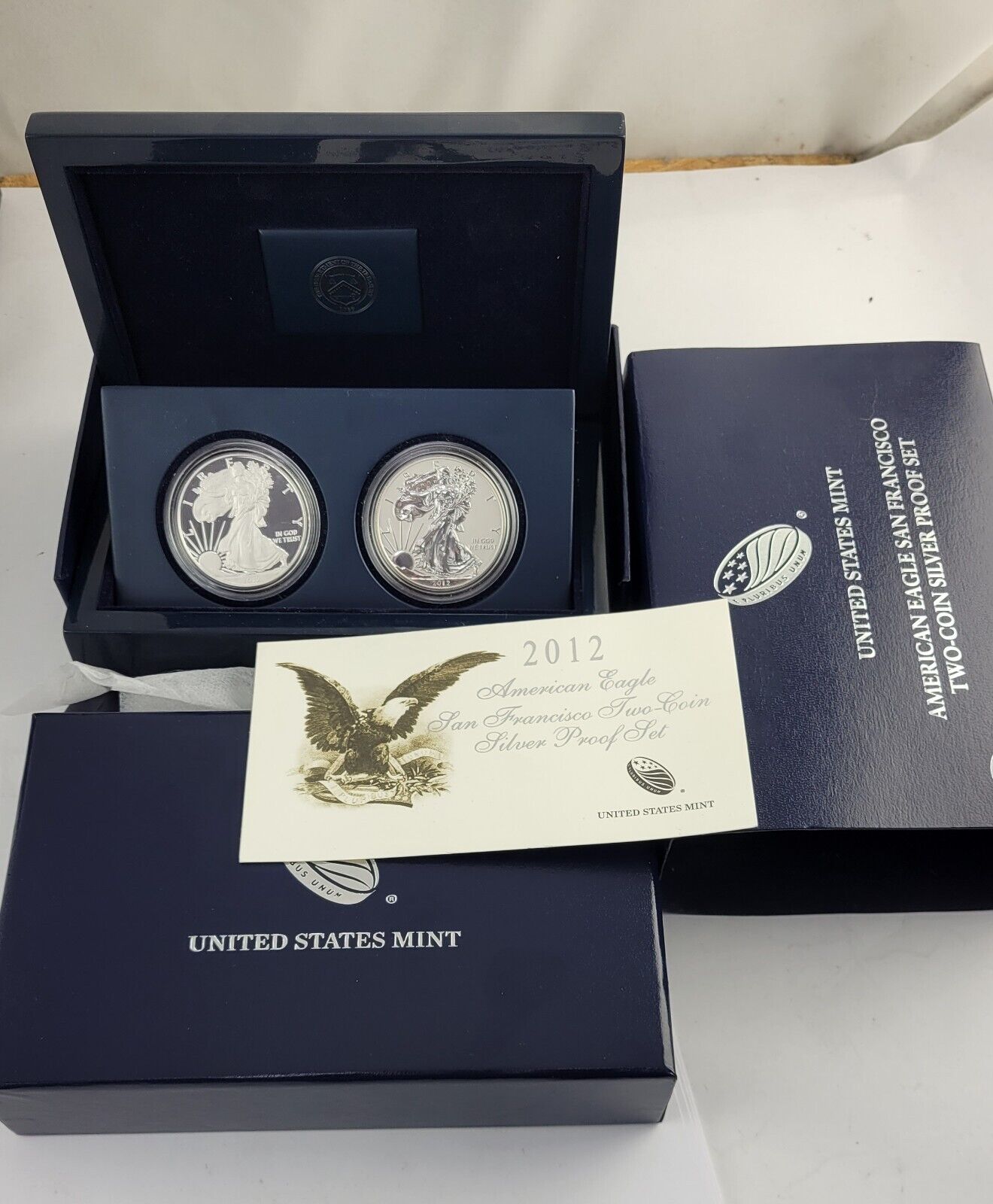 2012 American Eagle San Francisco Two-Coin Silver Proof Set Box/COA US Mint