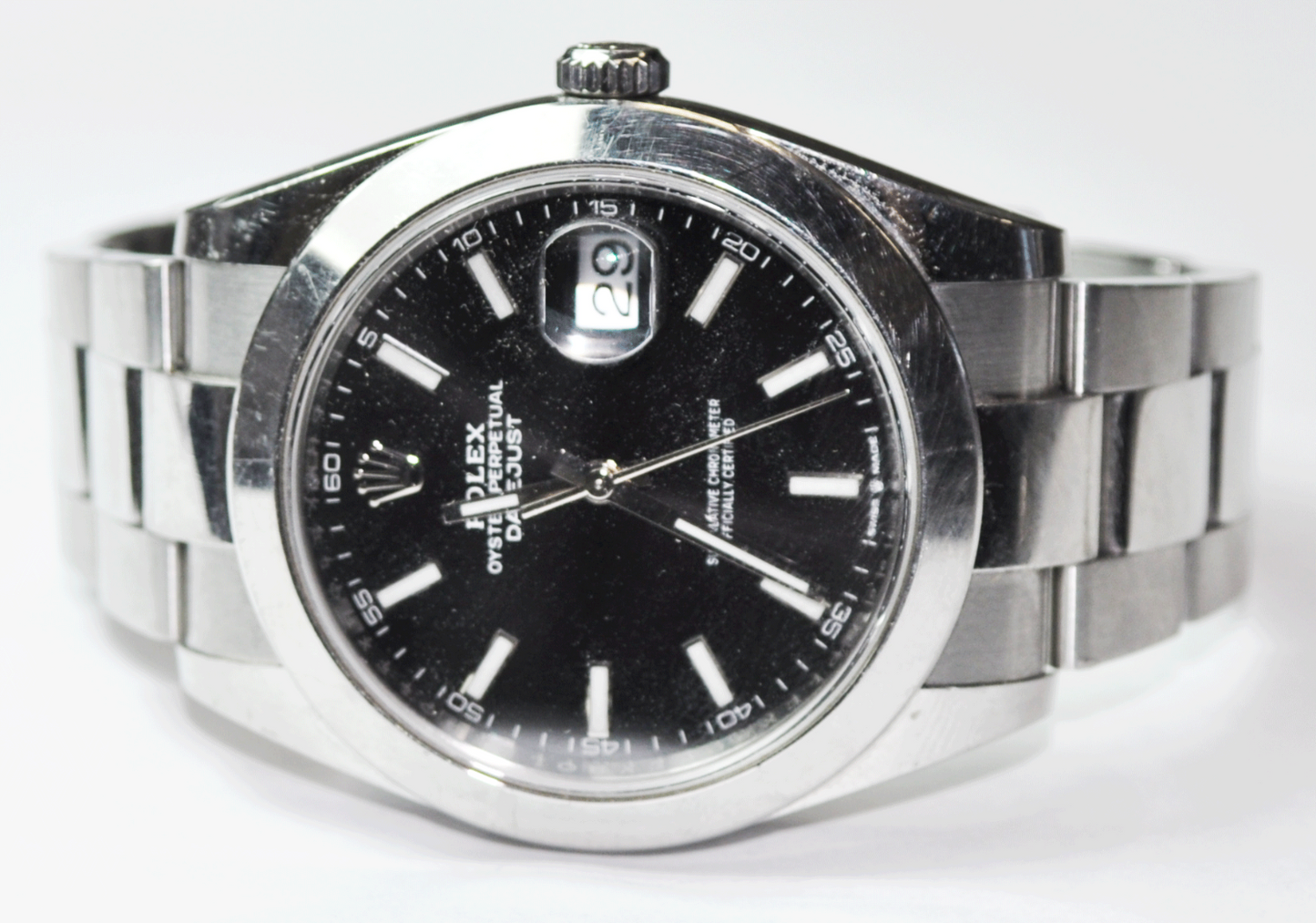 Men's Rolex Datejust 41 126300 Automatic 3235 41mm Q Serial Black Stick Dial