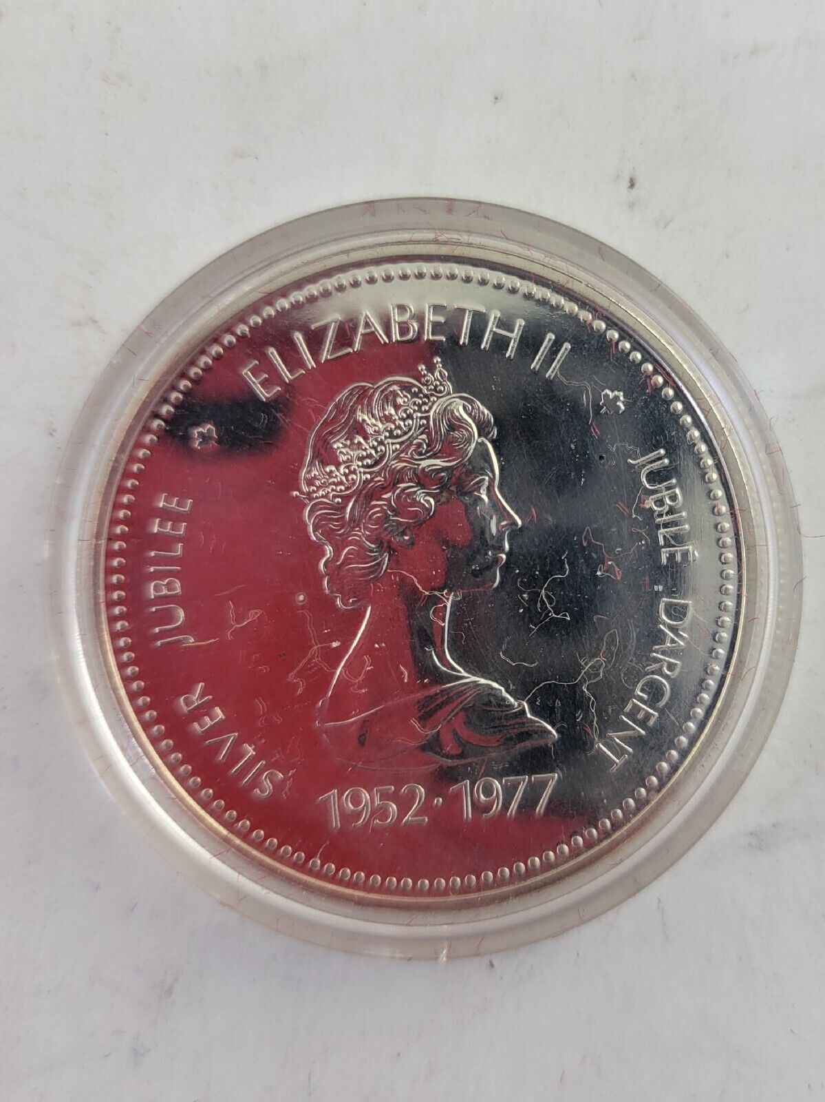 1977 Canada 1 One Dollar Commemorative Throne of the Senate 50% Silver Boxed