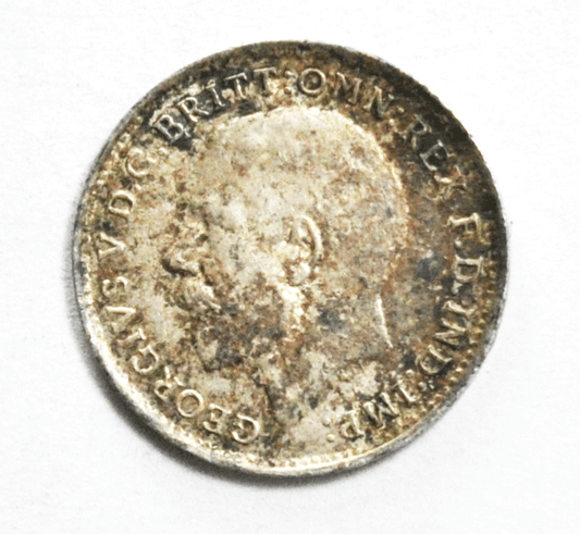 1917 Great Britain Three 3 Pence Silver Coin KM# 813