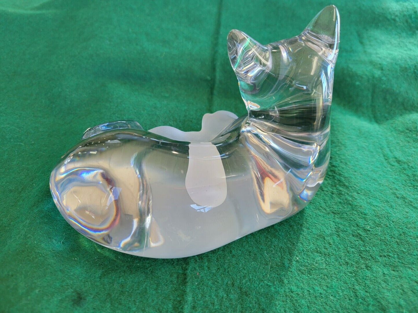 Lenox Crystal Kitty Cat with Kitte Figurine Full Lead Crystal 1st edition