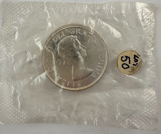 1964 Canada Confederation Dollar 80% Silver- Uncirculated, OGP RCM wrapping