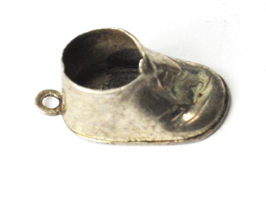 Beau Sterling Silver Hollow 3-D Baby Shoe Charm 20mm x 10mm x 7mm