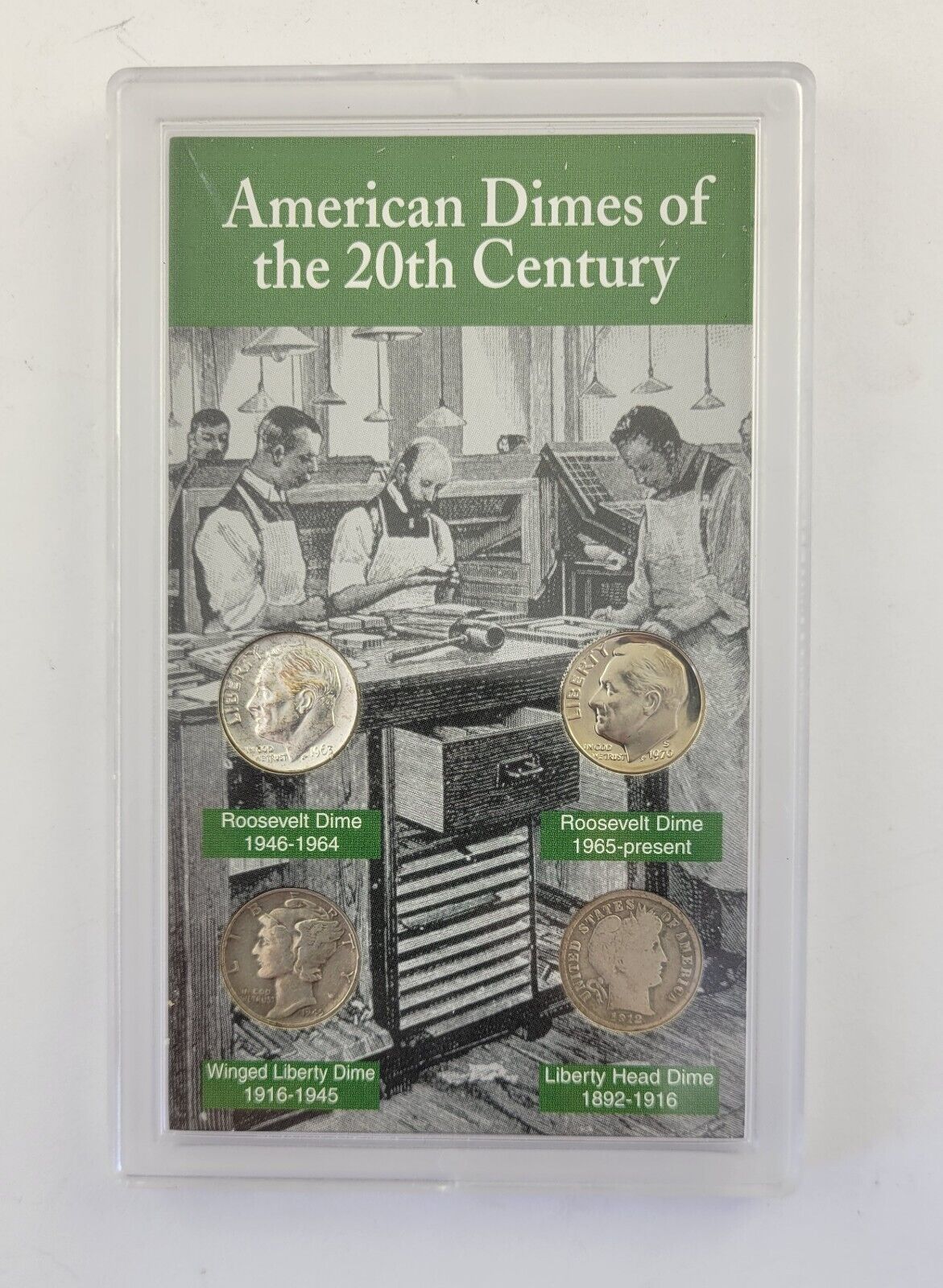 American Dimes of the 20th Century 4 Dime Set American Historic Society