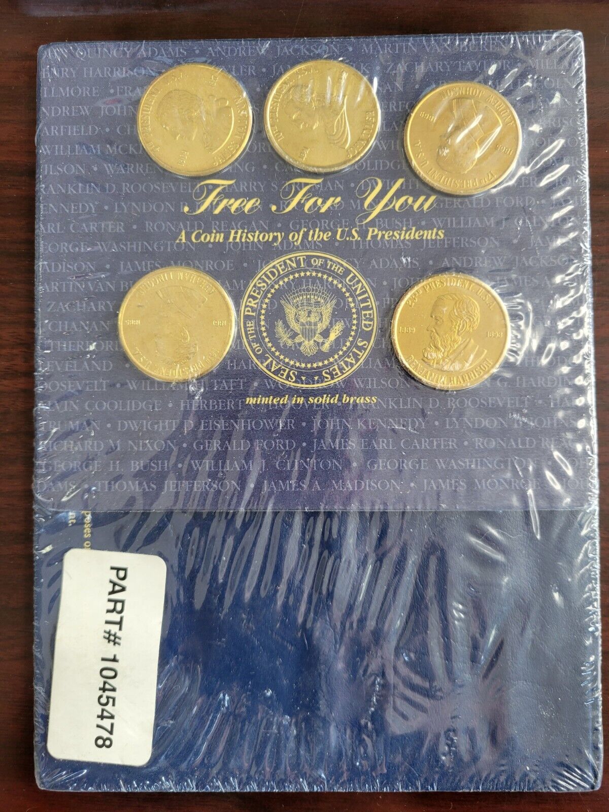 Readers Digest 1997 - Solid Brass Presidential Coins + Book Sealed
