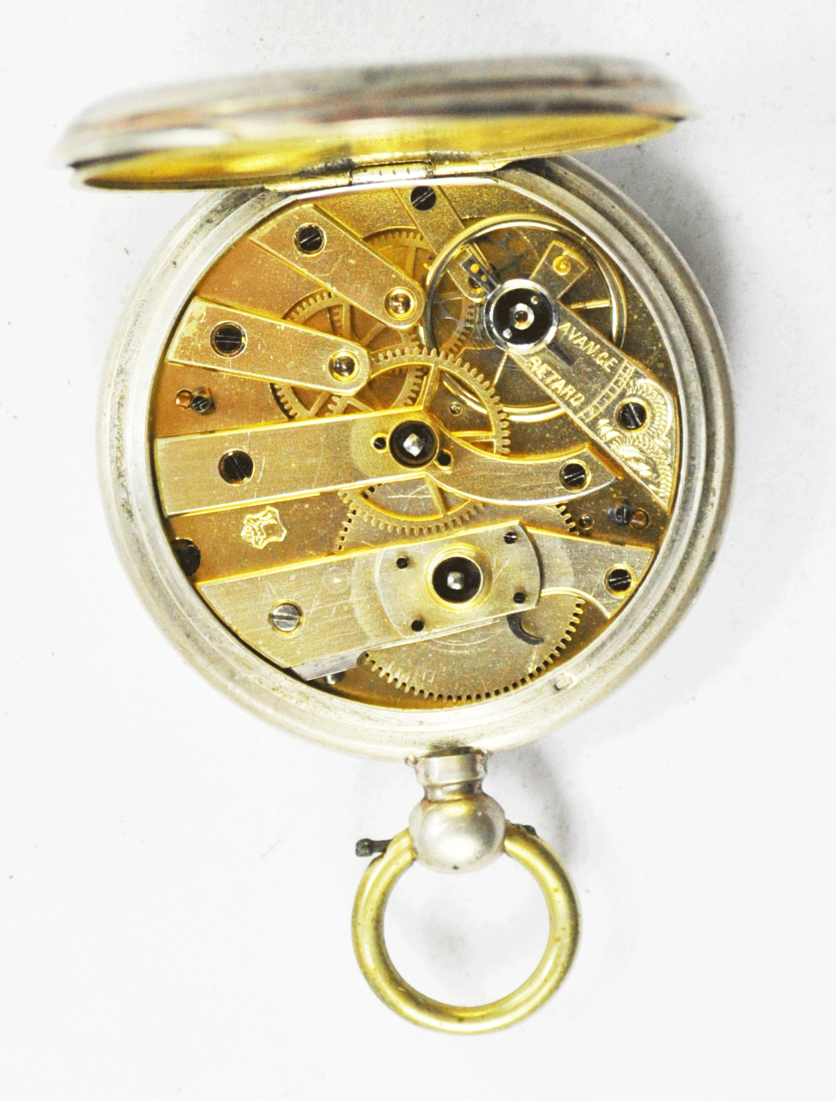 Antique Swiss 8 Rubis Cylindre German Monogram KW KS 49mm 800 Fine Case Running