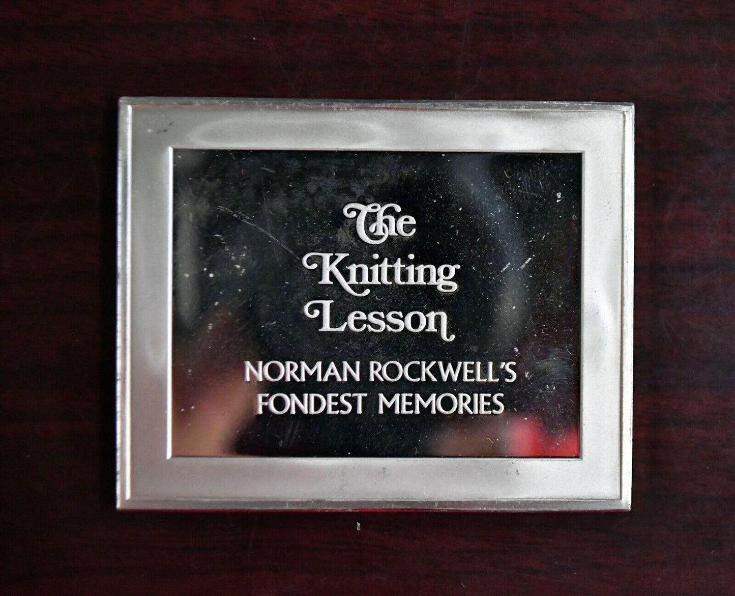 1979 Norman Rockwell "The Knitting Lesson" Sterling Silver 3.2 oz. Franklin Mint