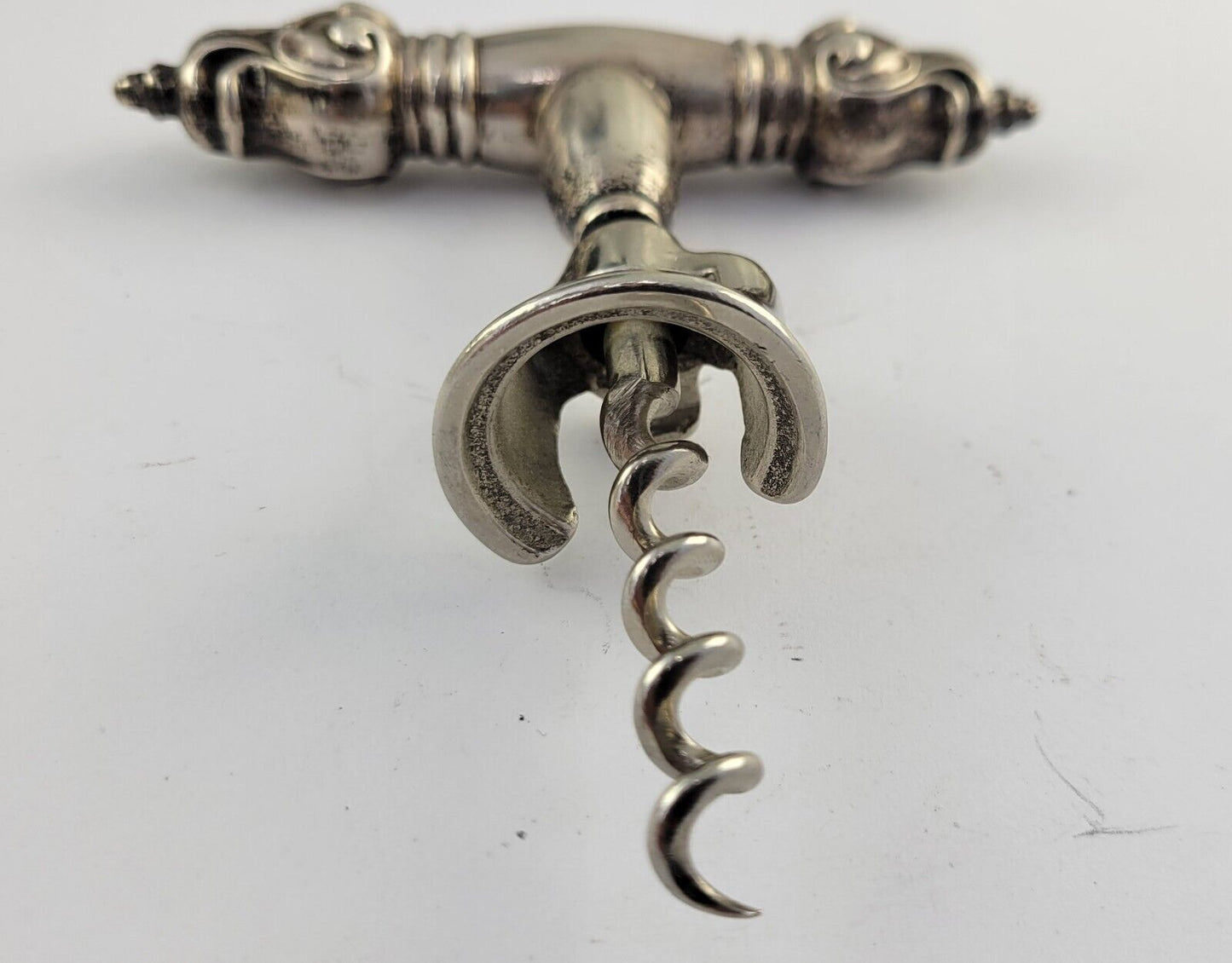 Antique Walker Bell Sterling Silver Corkscrew Barware Wine Opener