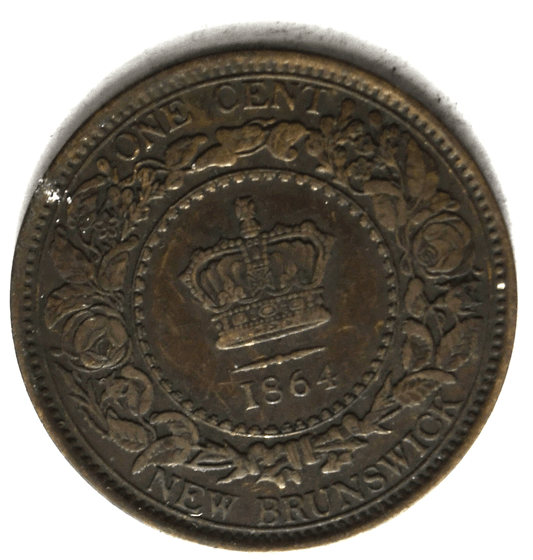 1864 1c Canada New Brunswick Cent KM# 6