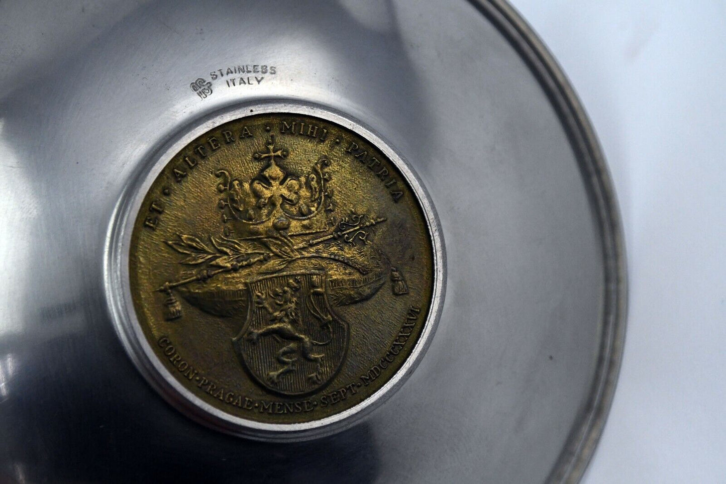 1836 Ferdinand I & Maria Anna Augusta Bowl Dish Austria Prague Coronation Medal