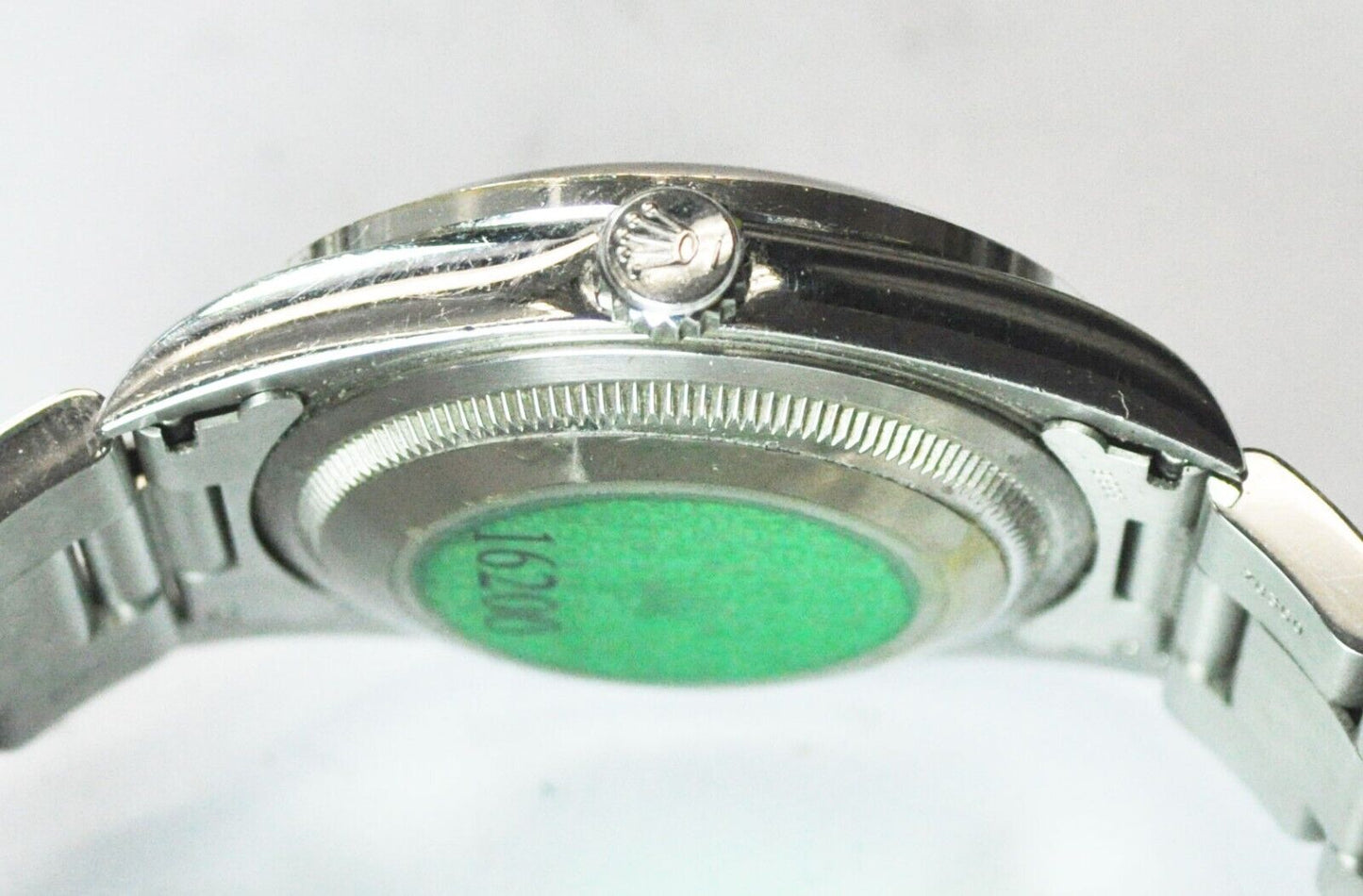 Rolex Datejust 16200 Diamond Blue MOP Dial Bezel 36mm S/S Sticker Back