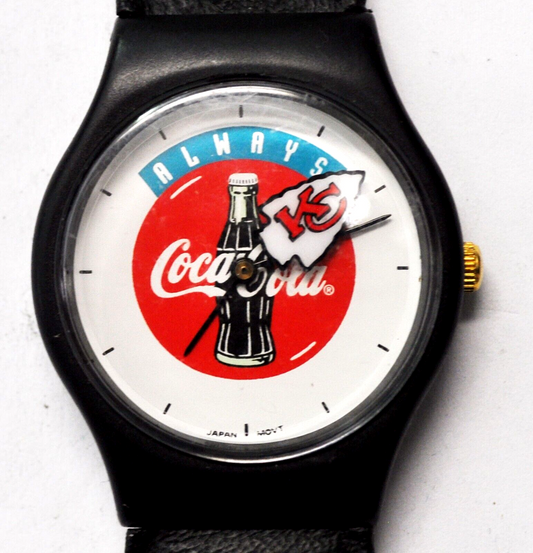 Always Coca Cola Bottle Dial KC Chiefs Second Hand Wristwatch Quartz 33mm