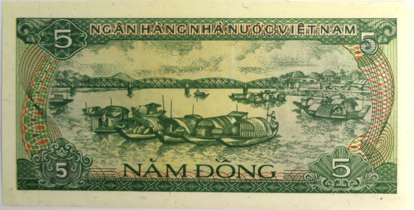 1985 Vietnam Five 5 Dong Uncirculated Banknote DH 4762196