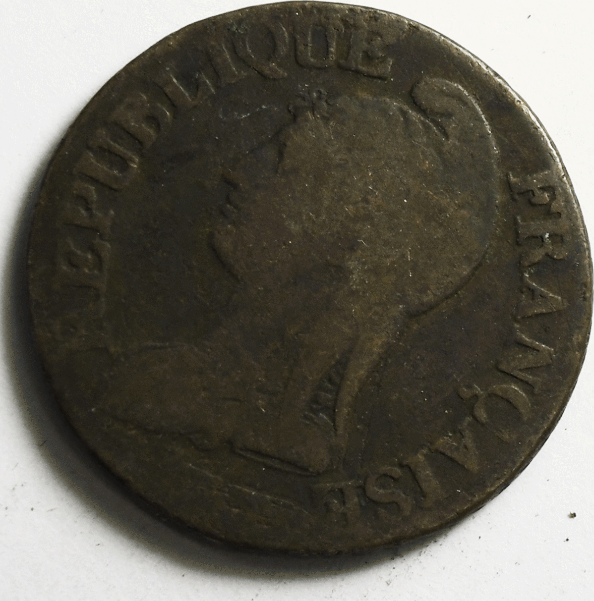 LAN 8 1799-1800 AA France 5 Centimes KM# 640.2