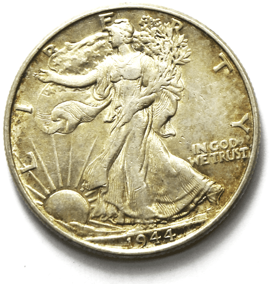 1944 50c Walking Liberty Silver Half Dollar Fifty Cents Philadelphia AU
