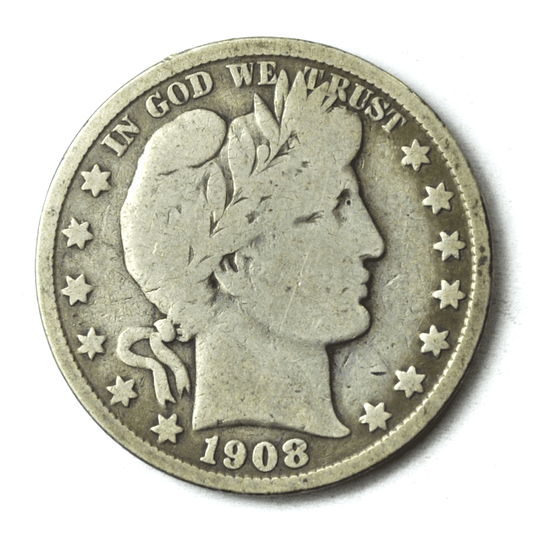 1908 S 50c Barber Silver Half Dollar Fifty Cents US San Francisco