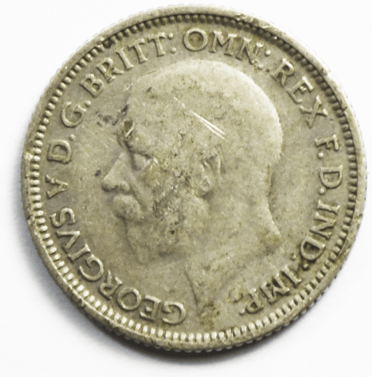 1929 Great Britain 6 Six Pence KM# 832 Silver Coin