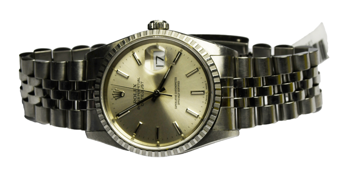 1999 Men's Rolex Datejust 16220 Silver Stick Dial 36mm 3135 Stainless Jubilee
